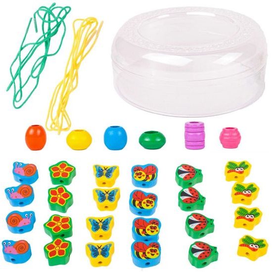 Sada dřevěných korálků Marine Beads 80 kusů