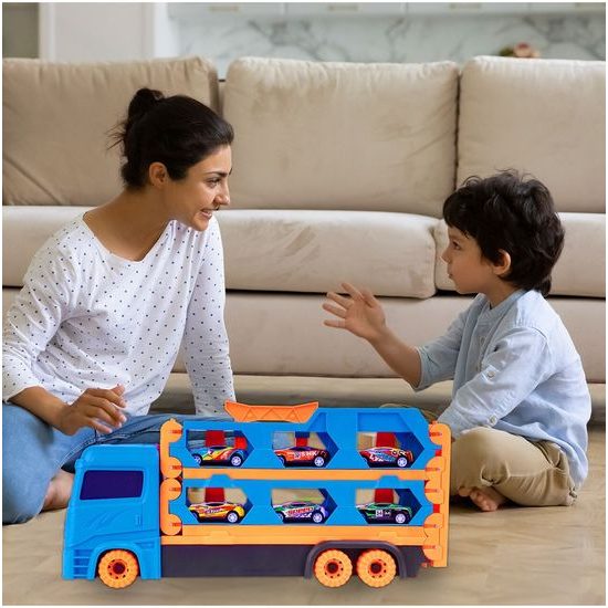 Nákladní auto se 6 autíčky a odpalovačem Orbital Car