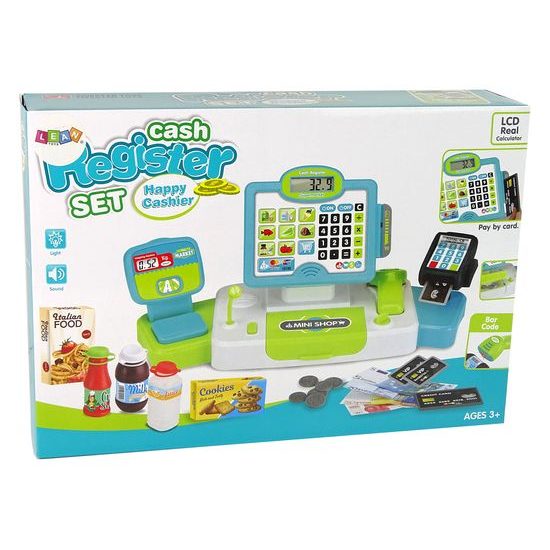 Majlo Toys dětská elektronická pokladna se zvuky a světly Happy Cashier