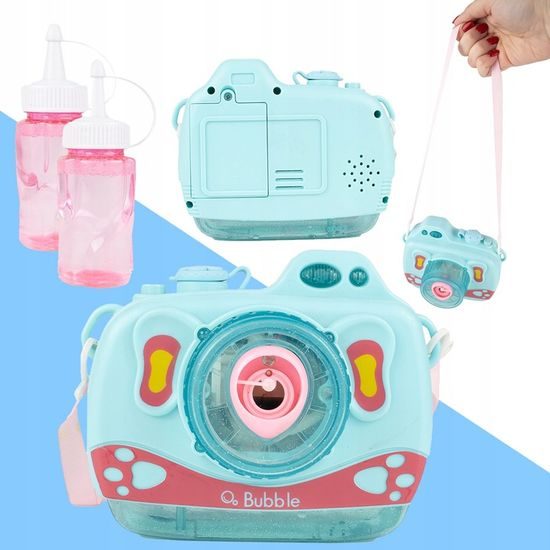 Bublifuk na baterie fotoaparát Bubble Cam modrý