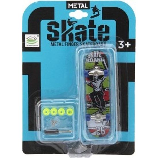 Skateboard prstový šroubovací s doplňky - mix barev