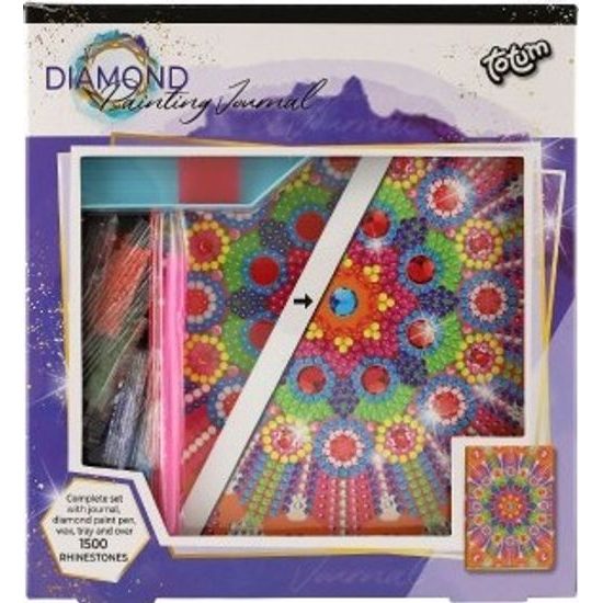 Kreativní sada diamantový deník mandala s nalepovacími diamanty