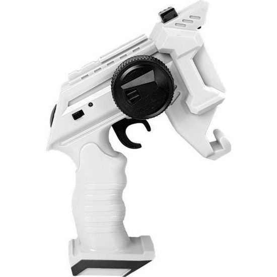 Auto na dálkové ovládání a pistole 2v1 bílé