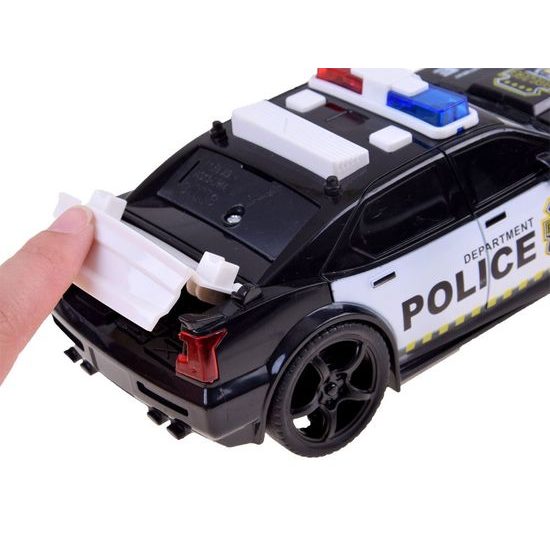 Policejní auto na setrvačník se světly a zvuky City Service 1:20 černé