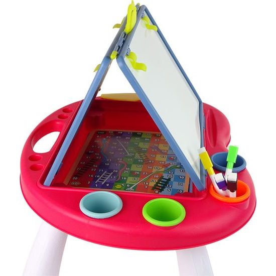 Vzdělávací tabule na stolečku 2v1 + fixy, křídy, hra