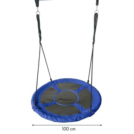 Ecotoys dětská houpačka Čapí hnízdo modrá