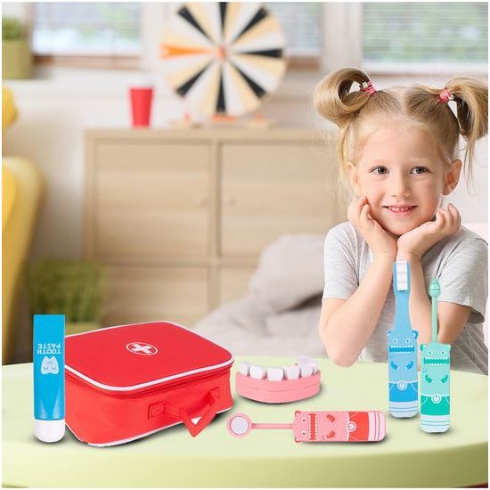 Dřevěná souprava Malý zubař 8 součástí