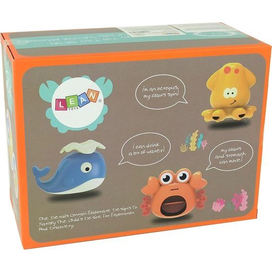 Hračka do koupele s vodotryskem Mořské zvířátka