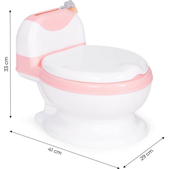 Ecotoys dětský nočník růžovo-bílý