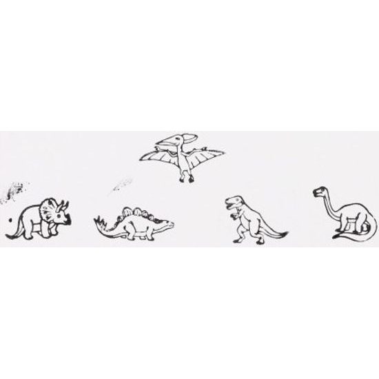 Razítka dřevěná 5+1 s poduškou dinosauři