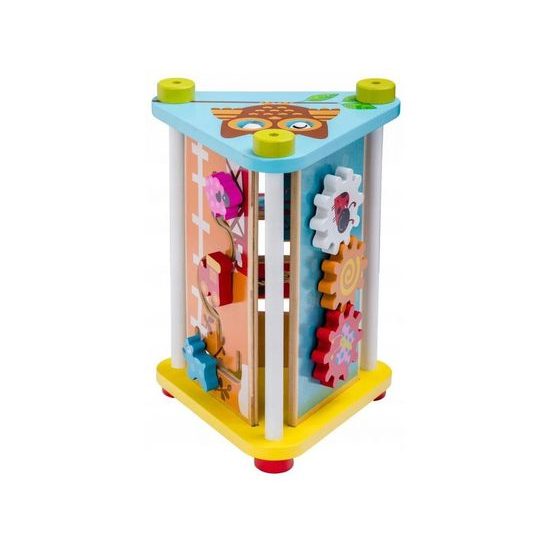 Ecotoys dřevěná edukační hračka 5v1 Sovička