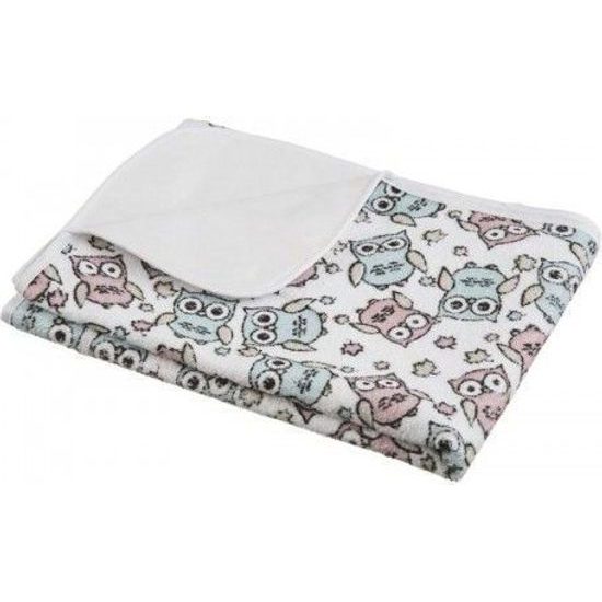 Nepromokavá podložka froté 70X50 sovy