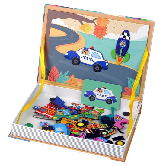 Magnetická ukládačka dopravní prostředky Color Day