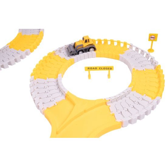 Autodráha s autíčkem na baterie a stavebními stroji 255 dílků City Truck