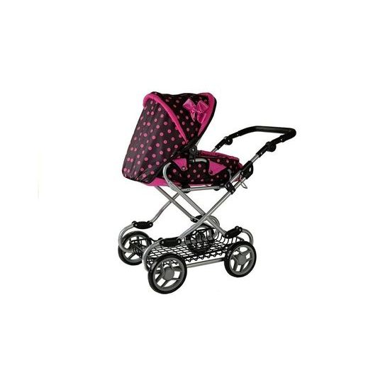 Alice kočárek pro panenky kombinovaný 9346W černá