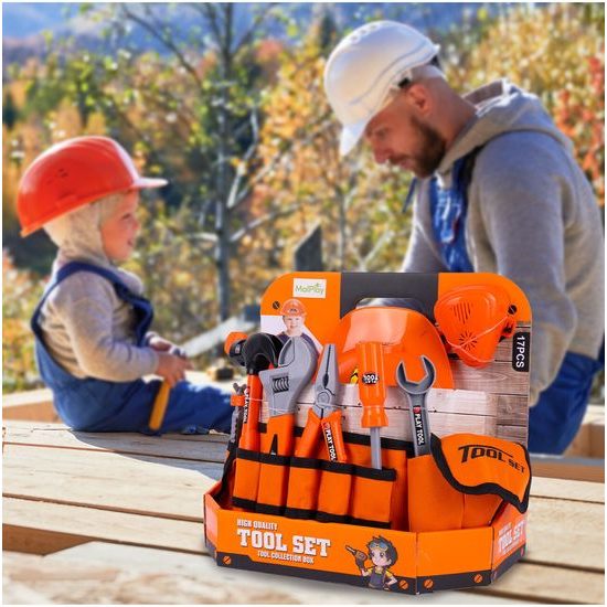 Sada dětského nářadí s helmou Malý opravář