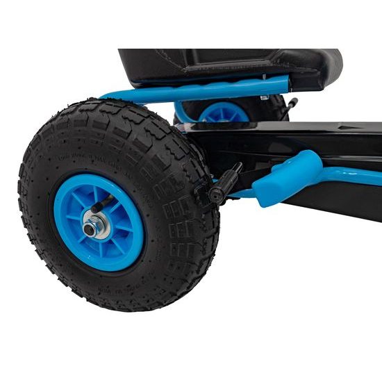 Dětská šlapací motokára s nafukovacími koly Air PerHour - modrá