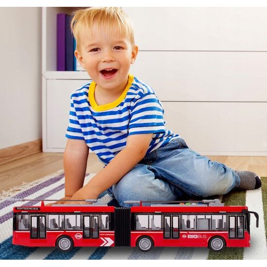 Dětský trolejbus se světlem a zvuky City Bus 1:16