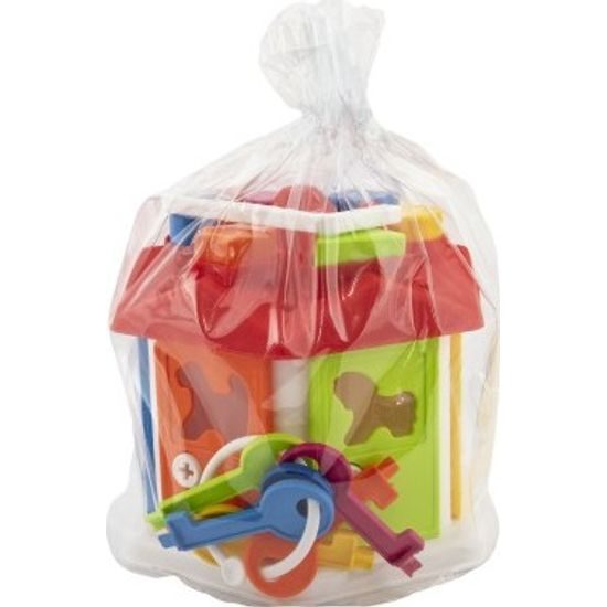 Vkládačka domeček s klíči a zvířátky