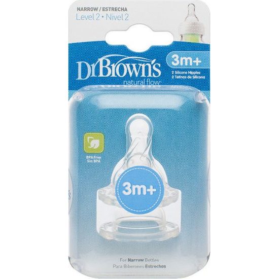 DR.BROWNS - Dudlík na láhve Options+ úzké 3m + silikonový 2ks