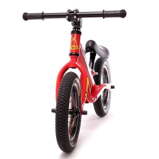 Dětské odrážedlo s nafukovacími koly 12" Lucky červené