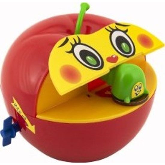 Pokladnička - červené jablko s červíkem na klíček