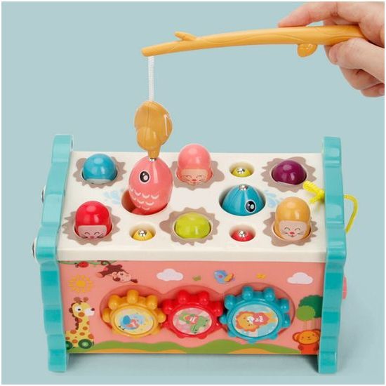 Magická edukační kostka pro děti 8v1 růžová