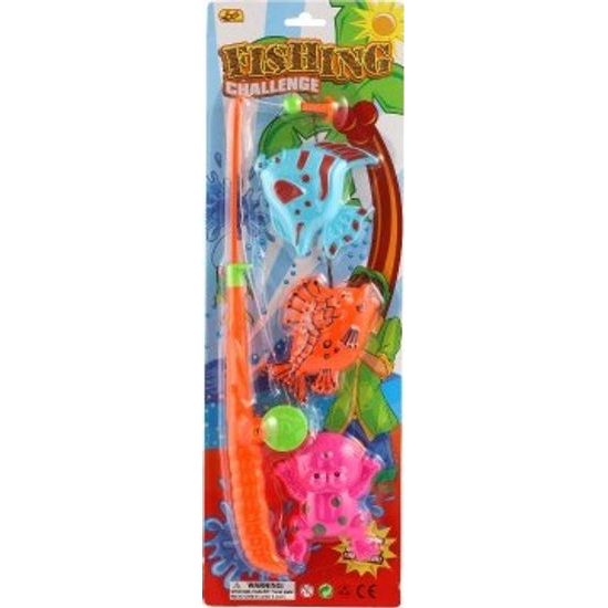 Magnetická Hra ryby/rybář 3ks+prut - mix barev