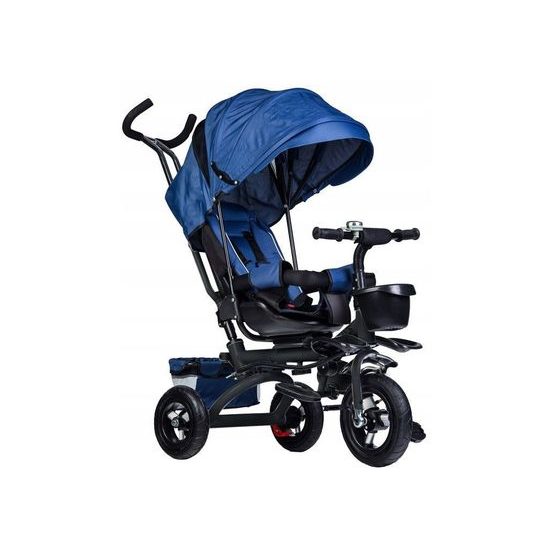 Ecotoys dětská tříkolka s otočným sedadlem Rotage modrá - nafukovací kola