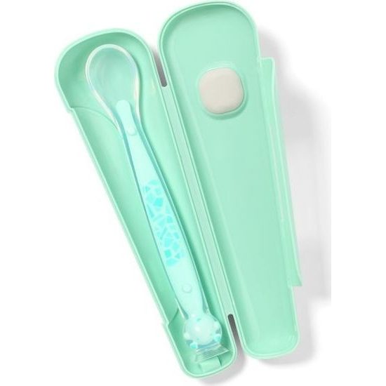 BABYONO Lžička silikonová s obalem 6 m+ 1ks