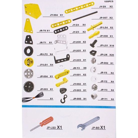 Konstrukční stavebnice 8v1 Build Play 100 dílků
