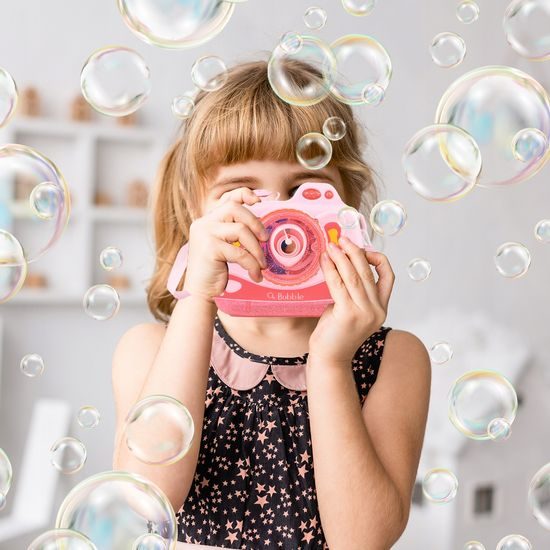 Bublifuk na baterie fotoaparát Bubble Cam růžový