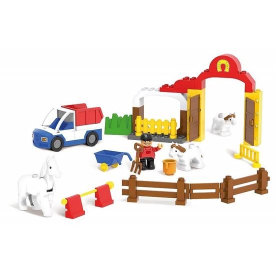 Blocki Mubi stavebnice Farma s koníky 31 dílů
