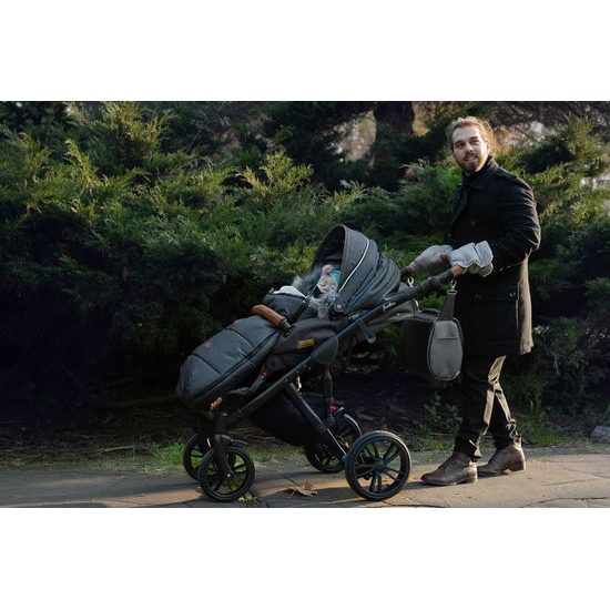 Rukávník na kočárek Minky šedý