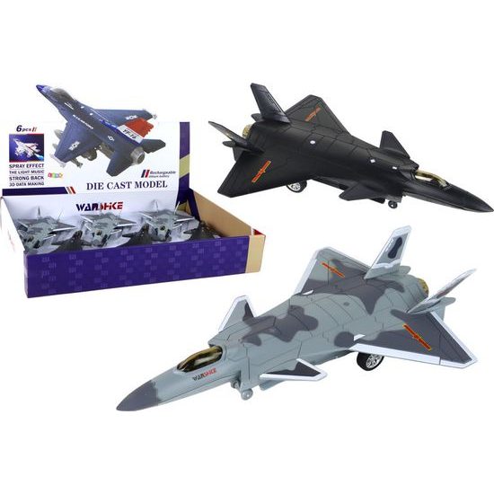 Model stíhačky černý nebo šedý