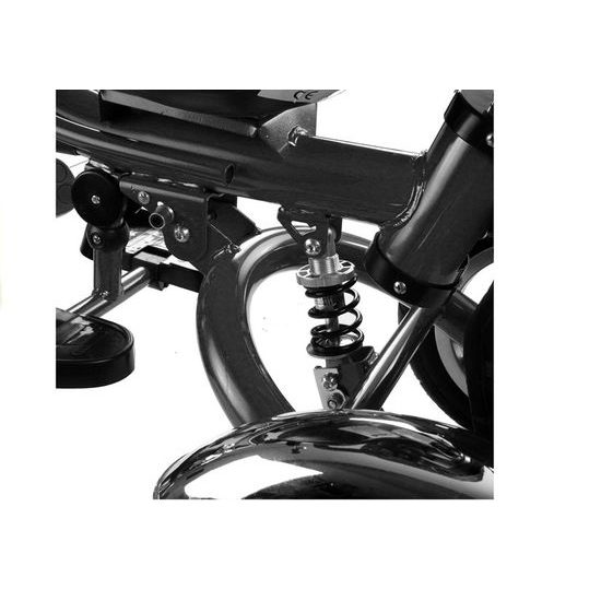 Majlo Toys tříkolka 2v1 s nafukovacími koly PRO600 černá