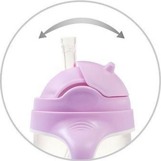 Dětský hrneček se zatíženým brčkem - fialový