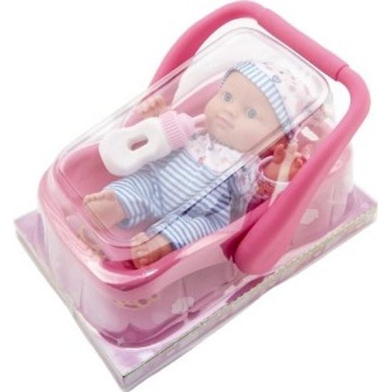 Miminko/Panenka pevné tělo v nosítku s lahvičkou - mix 2 barvy