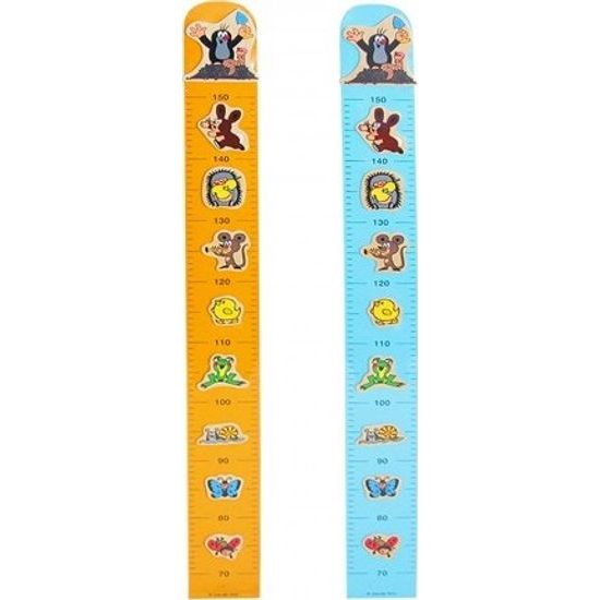 Metr Krtek na zeď dřevo - mix 2 barvy