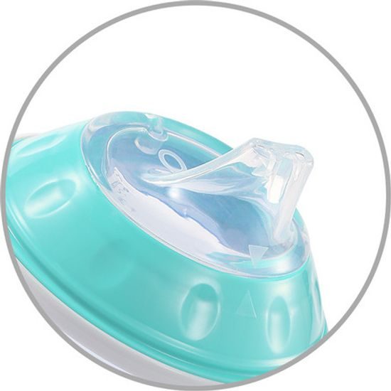 Drippy cup-měkký náustek 180ml, přírodní kojící modrý