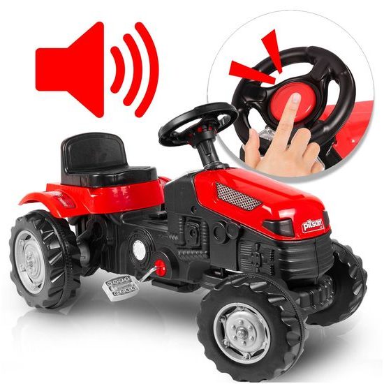 Dětský šlapací traktor s vlečkou Active Pedal červený