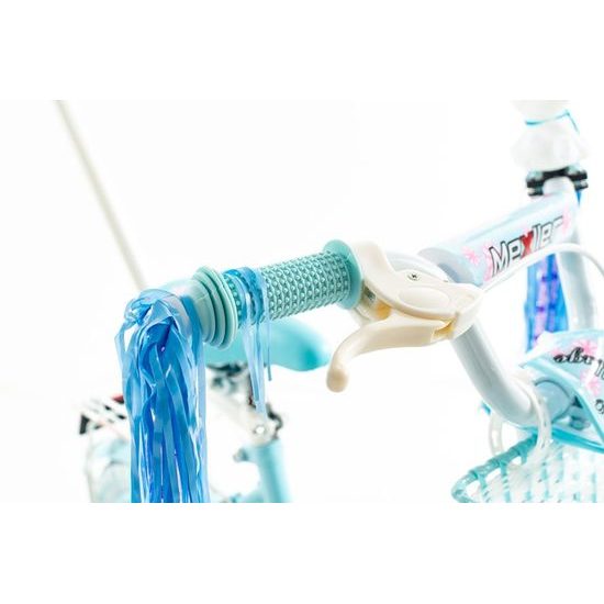 Dětské kolo Mexller Village s vodící tyčí blankytná 12"