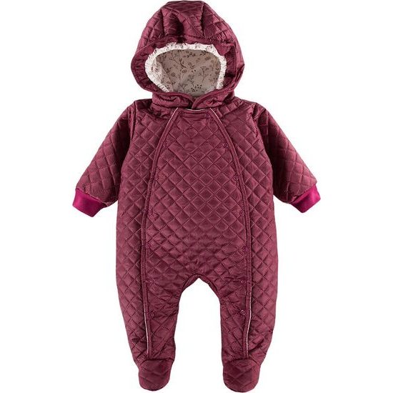 Kojenecká kombinéza s kapucí Bloom bordó 56 (0-3m)