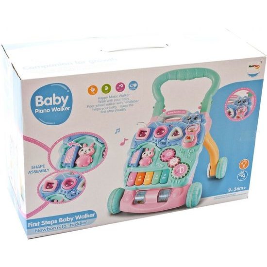 ROZBALENO Interaktivní chodítko s hracím panelem 2v1 Bunny Stroller