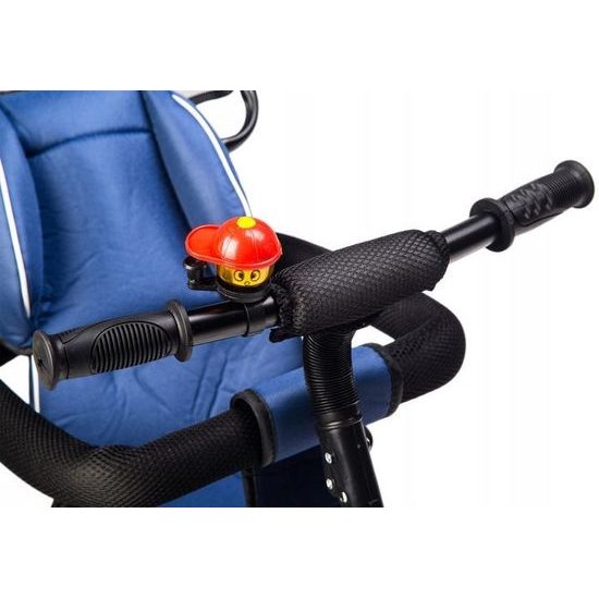 Ecotoys dětská tříkolka se stříškou modrá - nafukovací kola