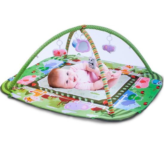 Hrací deka 3v1 se 30 míčky Game Carpet zelená