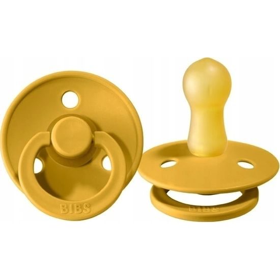 BIBS Dudlík z přírodního kaučuku 0m+ 1ks, hořčicový