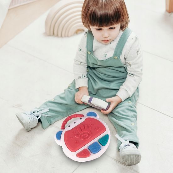 Interaktivní bubínek se zvuky a světly Myška růžová