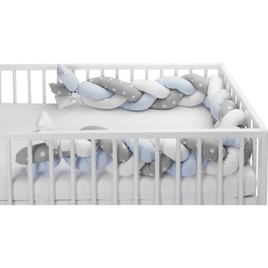 Ochranný mantinel cop do postýlky hvězdičky modrá