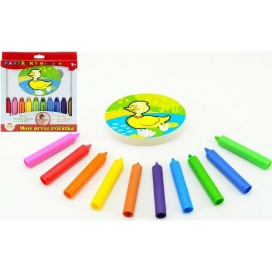 Pastelky do vany - Moje první zvířátka 10 ks s houbičkou